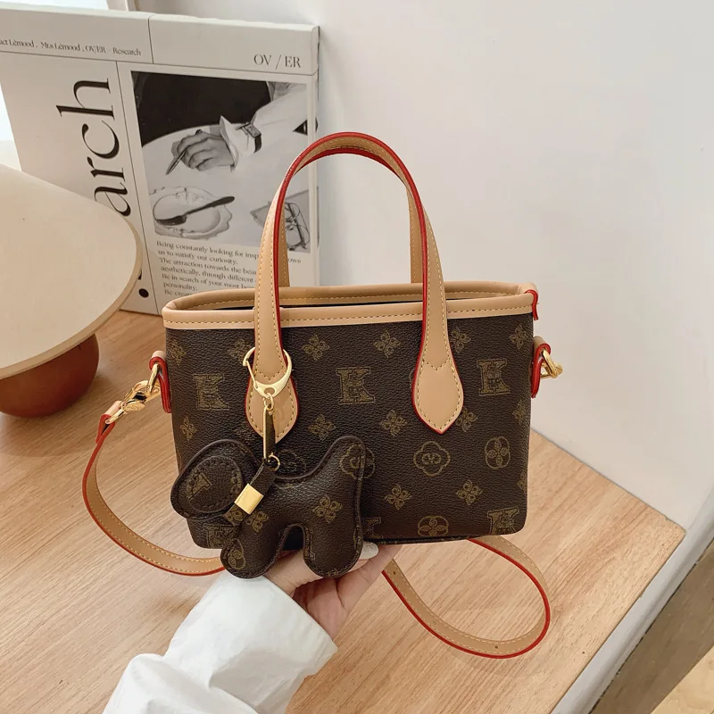 Vintage-Herbst-Winter-Einkaufstasche im klassischen Stil mit bedrucktem Seitengurt, kleines und einzigartiges Design, wasserabweisend, verstellbare Schultertasche