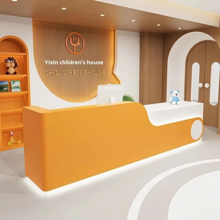 

-for MDF Company Reception Desk for Education Training Kindergarten Early Beauty Salon Clothing Store Front Desk Cashier Bar
