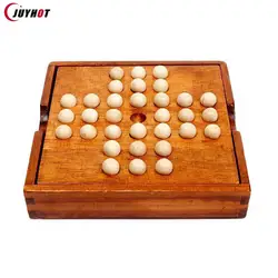 1Set Europe Board Game Single Chess Peg Solitaire Diamond Move Independently Cognitive Ability Toy Classical Educational Toys