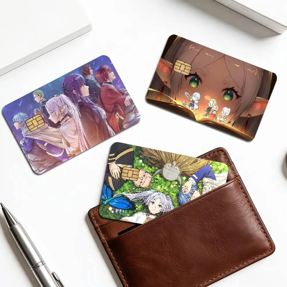 Anime F-Frieren 2024 Anime Cartoon Skin Stickers Film Tape Case for Big Credit Debit Card Front Side