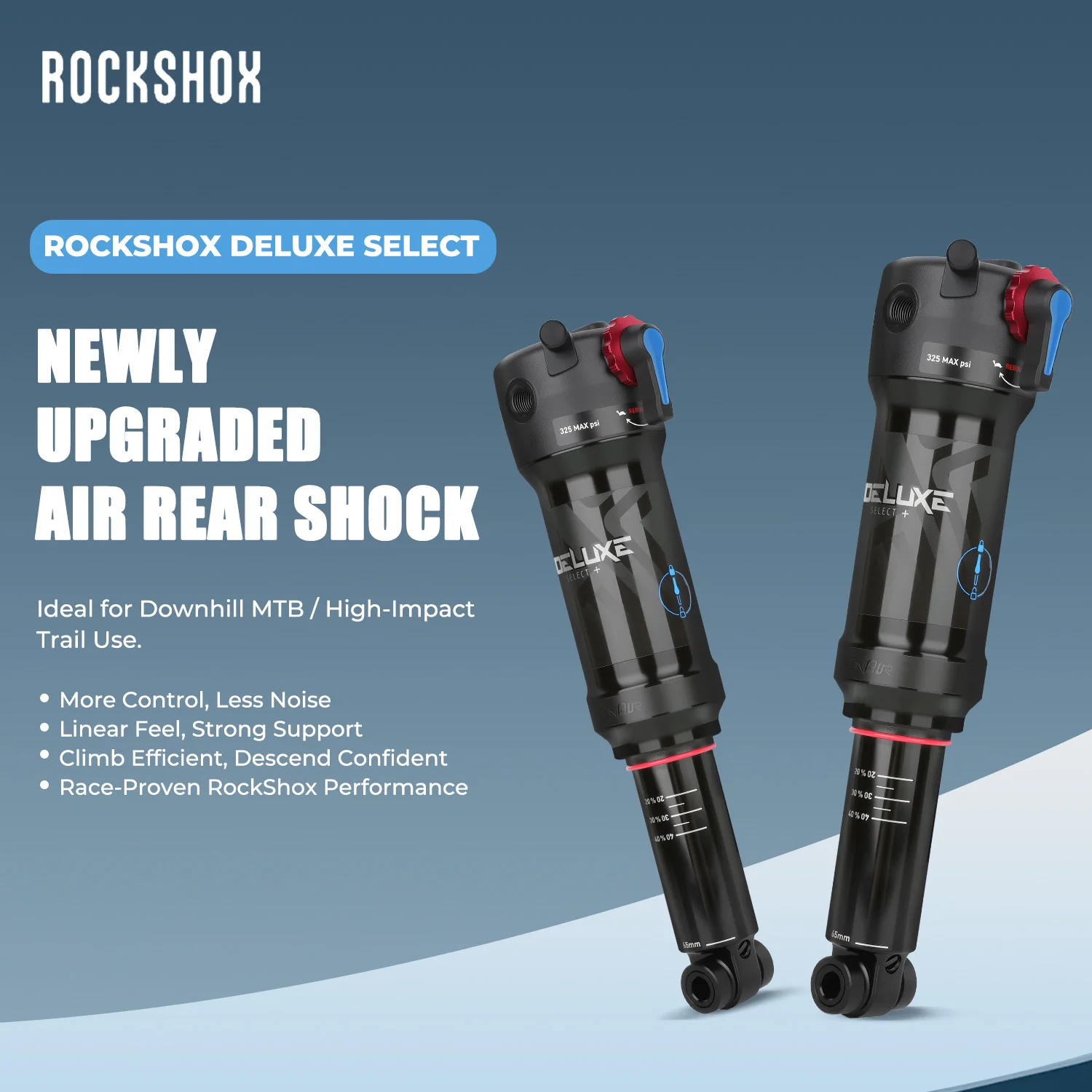 SRAM ROCKSHOX Deluxe Select Air Sprung Shock 205*65mm Soft Tail Mountain Bike Rear Shock Absorber Bicycle Downhill