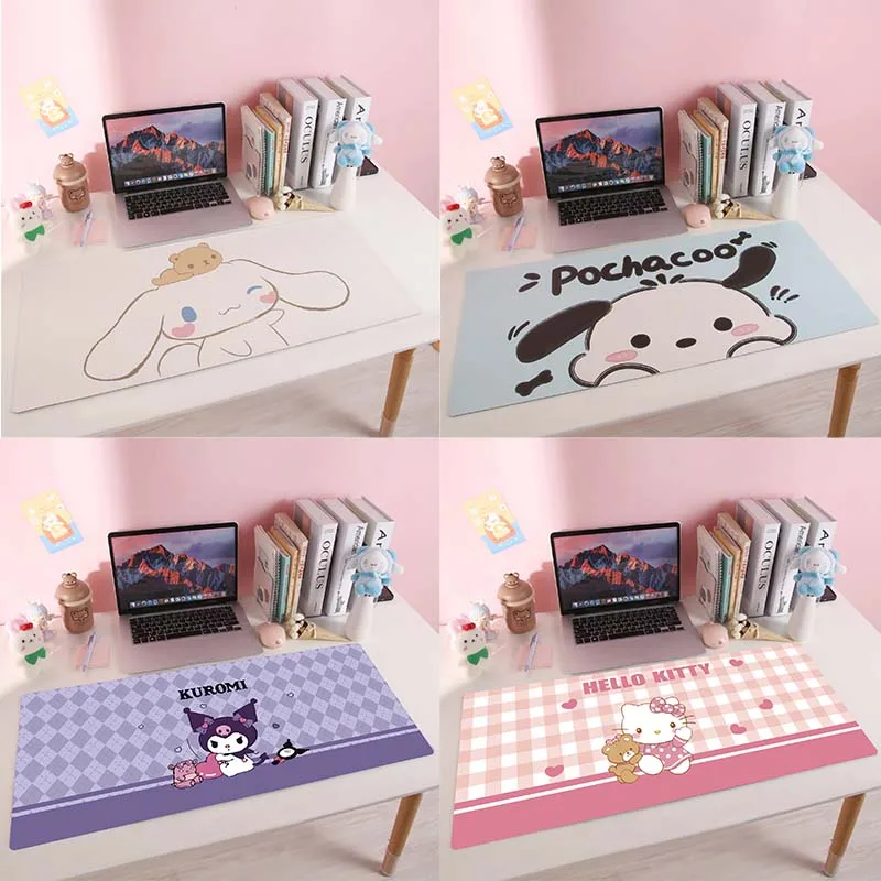 

New Sanrio Large Size Office Desk Mat Hello Kitty Melody Kuromi Cinnamoroll Non-slip Computer Mouse Pad Game Pads Pc Accessories