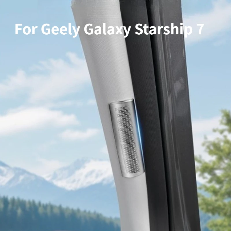 For Geely Galaxy Starship 7EMi Stainless Steel A-pillar Out of Trend Dust Cover Door Metal Cover Interior Supplies