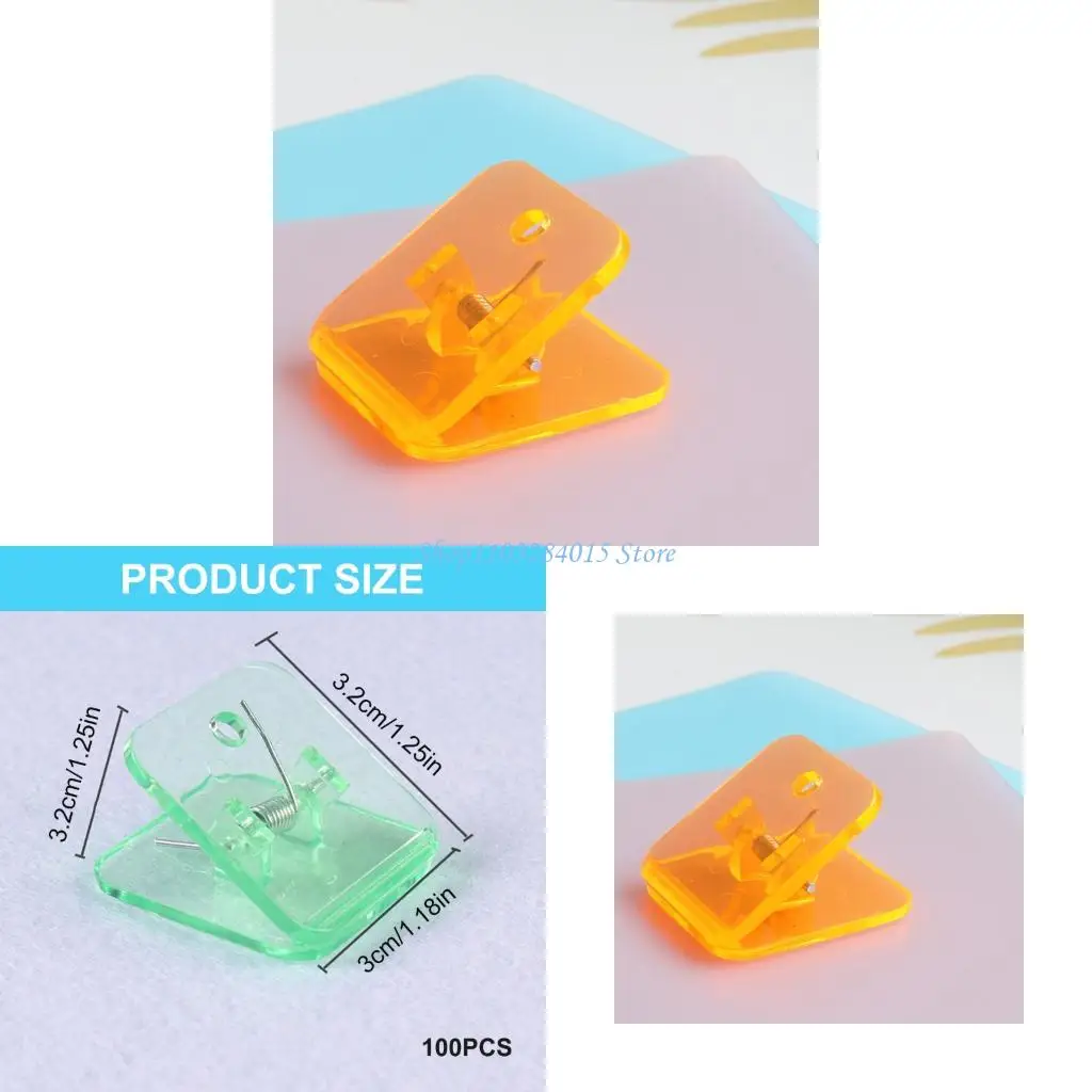 R6FF 100PECES CLIP CLAP CARTA SQUATTO CLAMPS CLAMPS CLIP BASSO DEL PER OFFICIO