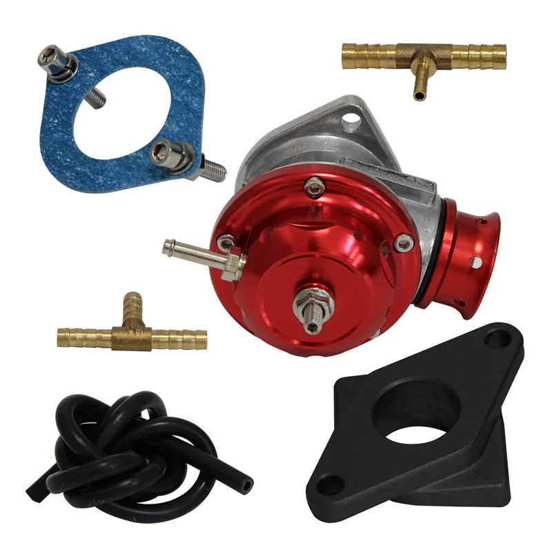 Flange Adapter + FV RZ RS Style Turbo  Blow Off Valve Fits for Nissan Skyline R32 R33 R34 GTR GTST Black/Bue/Red