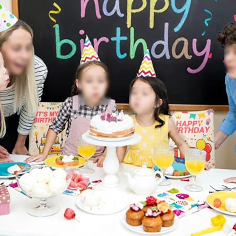 

Праздничные чехлы для стульев в класс, красочные чехлы для стульев на день рождения, разноцветные дизайны, увеличенный размер