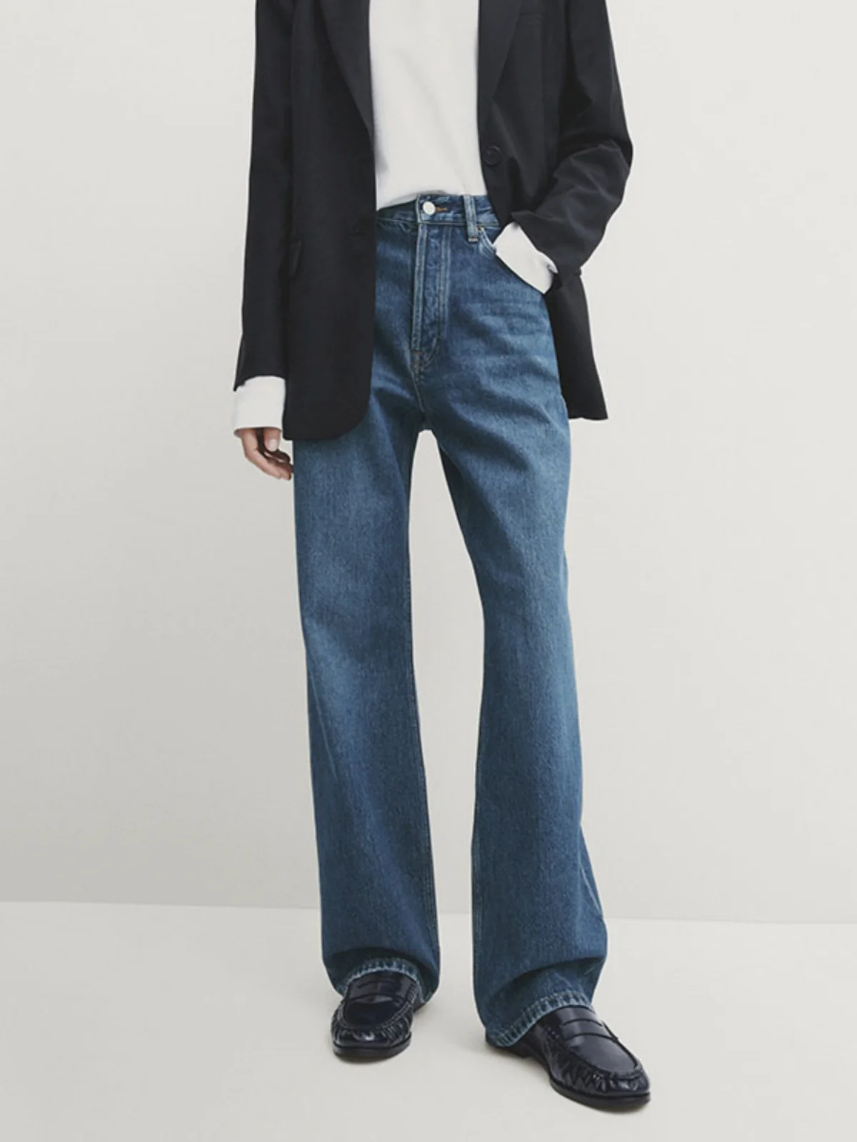 

Slimming High Waist Straight Leg American Classic New Arrival Women's Jeans MD Spring 2025 Versatile Faionable Denim Pants