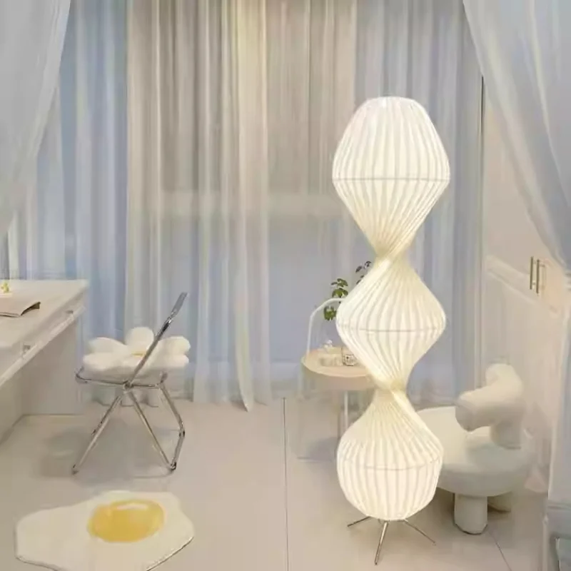 Japanese Style Floor Lamp Atmosphere Modern Simplicity Living Room Bedroom Gourd Designer Decoration Vertical Lighting Fixture