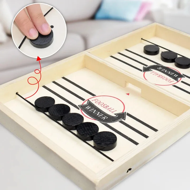 Juego de mesa ganador de futbolín, ajedrez de rebote, ejecto de ajedrez, ajedrez interactivo para padres e hijos, bola de ajedrez con volantes, juguete de Hockey de escritorio