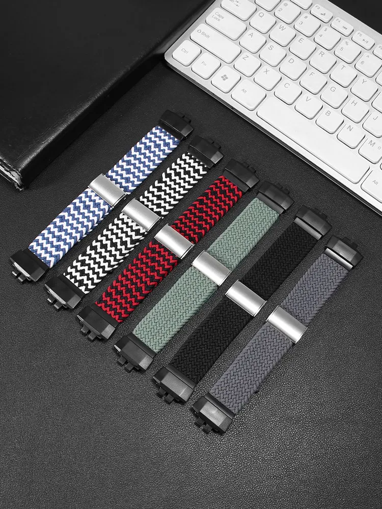 Suitable for Casio GBD-200SM Small Square GBD200/UU-1/9 Modified Elastic Woven Nylon Watch Strap