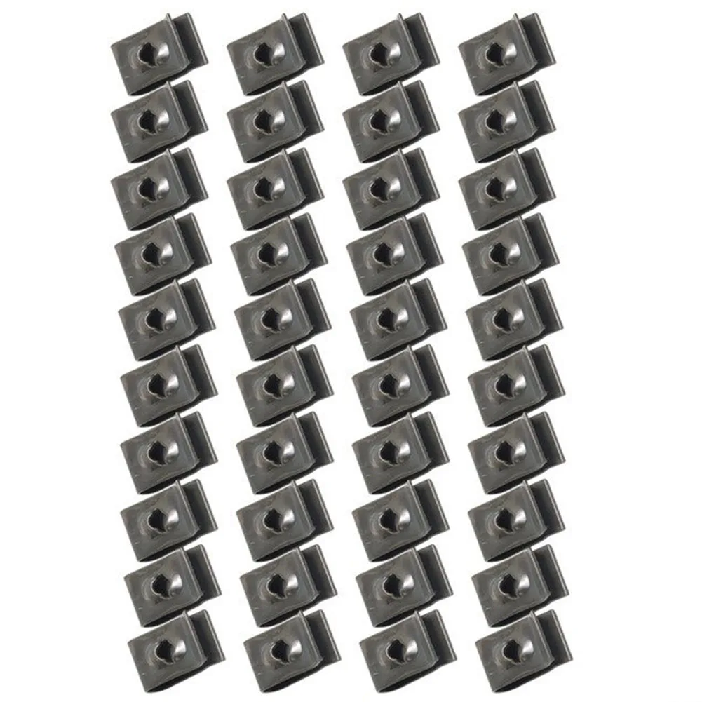Automotive Repair U-Type Clip-On Nut Tapping Screw Fit Easy Install Spring Clip Nuts Fastener Tool-free Installation
