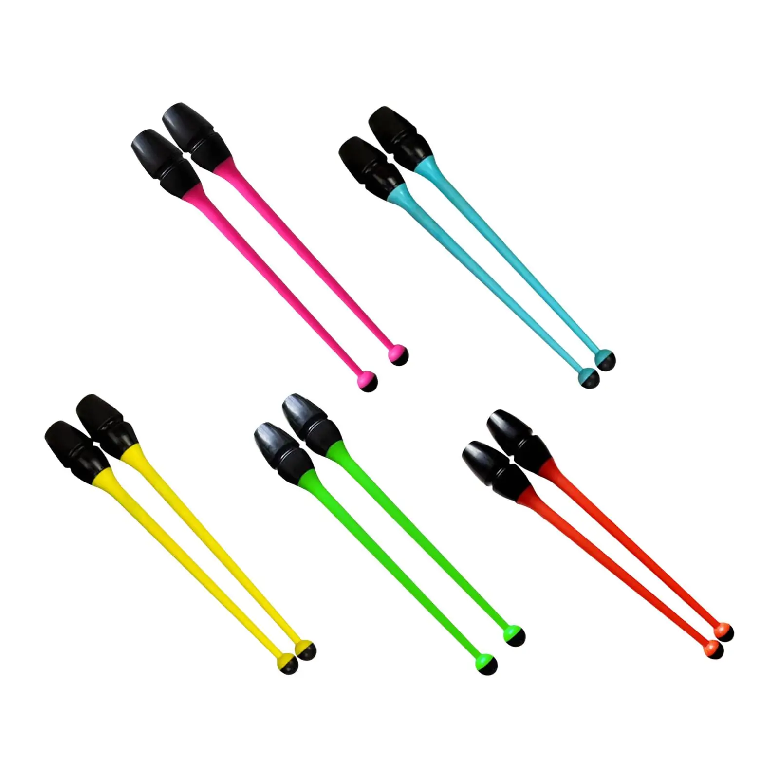 2x palos de gimnasia para niños y adultos, equipo de entrenamiento de 36cm de longitud