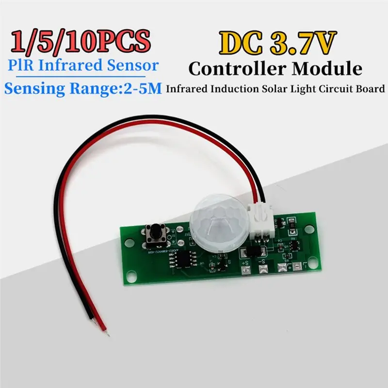 AB34-3.7V Infrared Human Body Induction Solar Circuit Board Control Sensor Night Light Module Controller Module Sensor Control