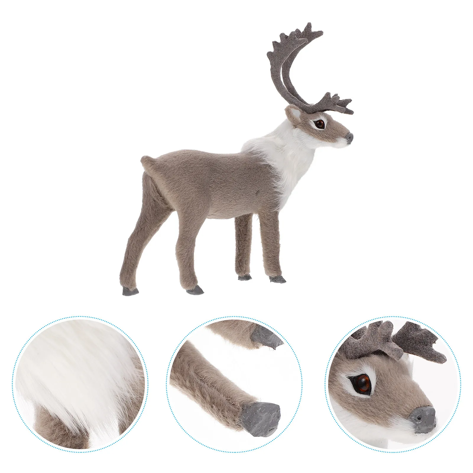 

1Pcs Simulation Deer Ornament Xmas Party Decoration Home Office Elk Decoration Simulation Animal Models