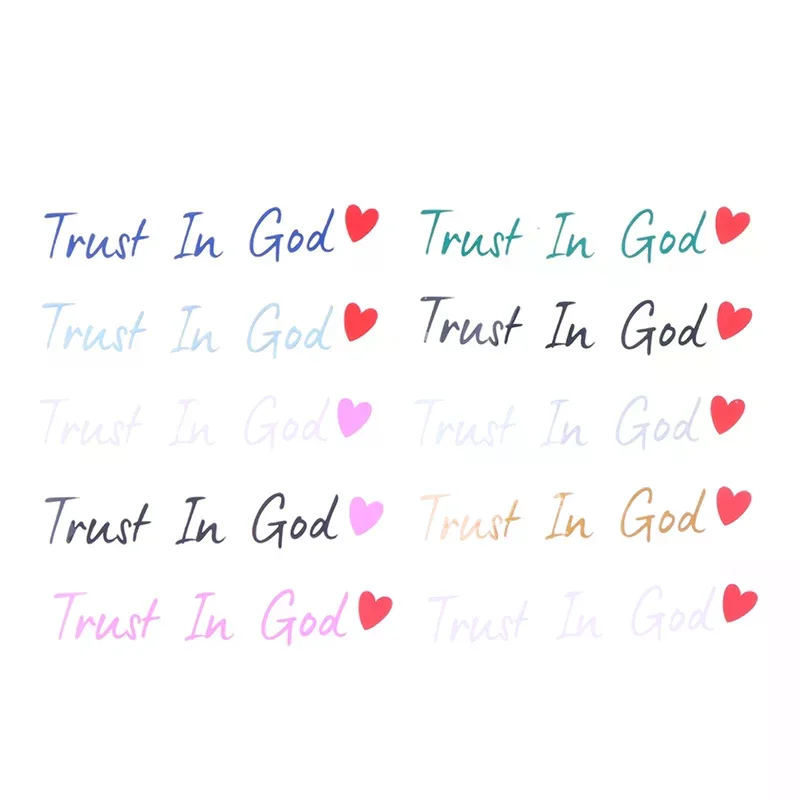 ملصق مرآة Trust in God Faith ملصق سيارة مسيحي لطيف من الفينيل للنساء ملصق سيارات ديني #4