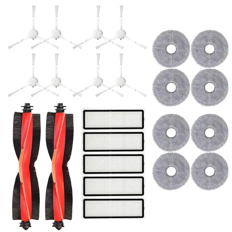 VEHO-For Robot Vacuum S10+ Plus/S10 Plus/B105 Replacement Parts Main Side Brush Hepa Filter Mop Cloth Accessories