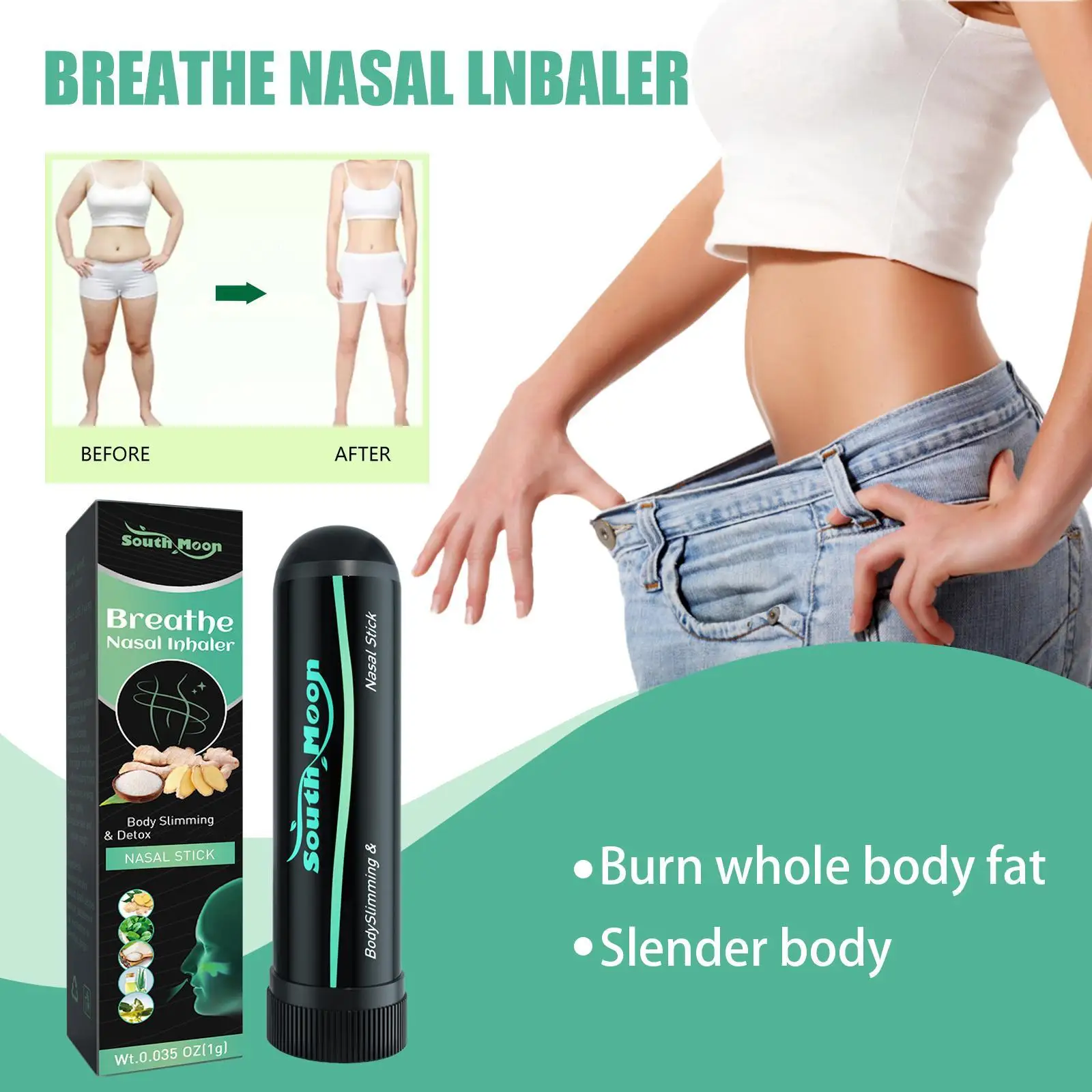 Slimming Nasal Inhaler Navel Leg Belly Fat Burning Slimming Nose Stick Detox Weight Loss Thigh Firming For Tightening Body Care