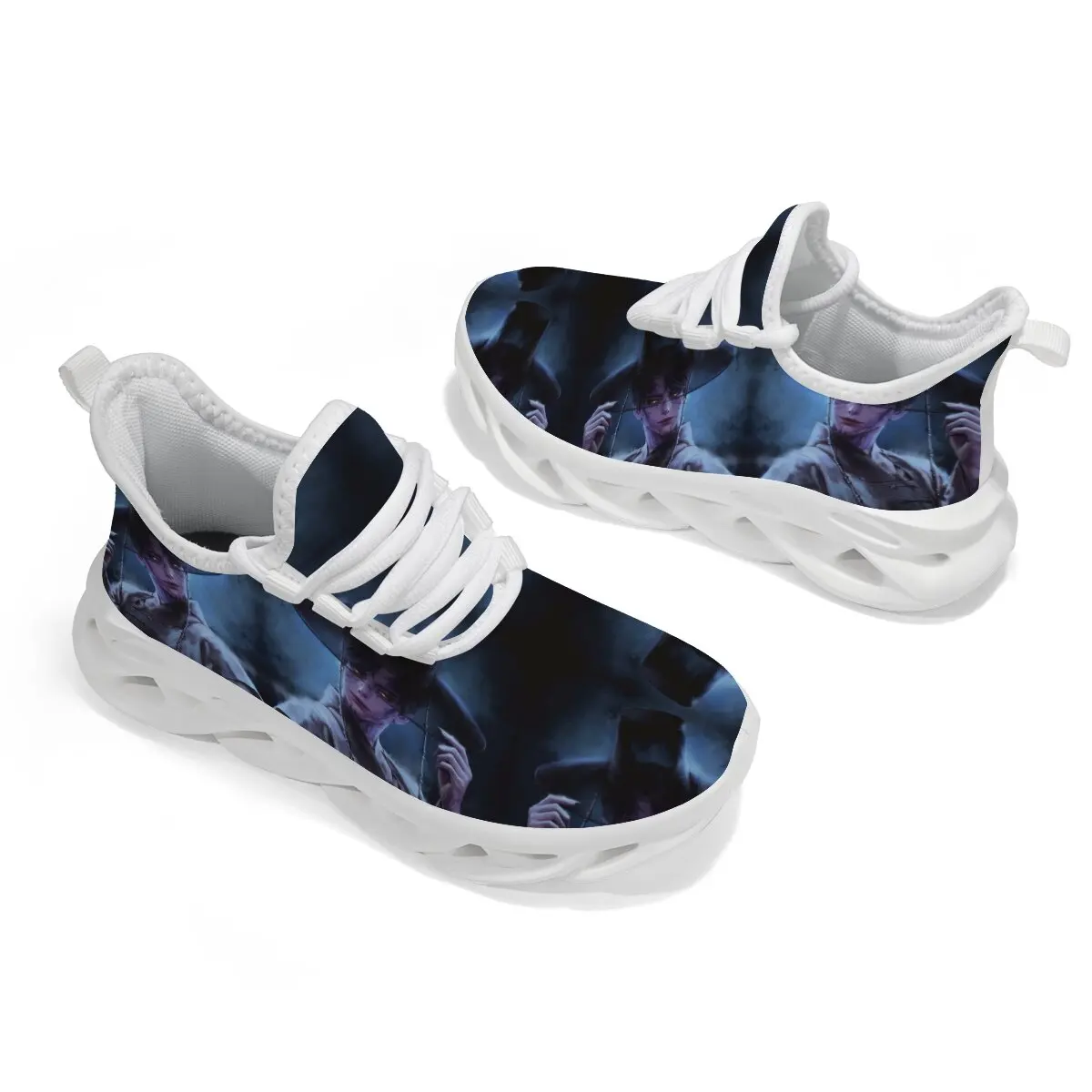 Kids Fashion Shoes Children Running Sneakers Lightweight Sneakers with Anime Character Print Toddler Boy Girl Soft Sports Shoes