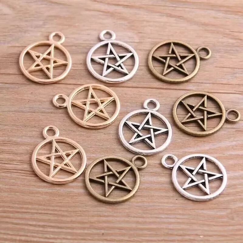 25 * 20mm DIY Alloy Pendant Jewelry Accessories, Small Accessories, Edge Five Pointed Star Pendant, ZAKKA Accessories Wholesale