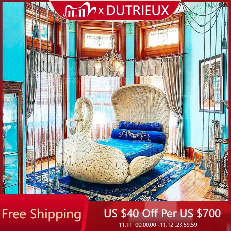 

Chinese Style Bedroom Bed Nordic King Size Double Tatami Soft Design Comfortable Bed Fashion Cama Solteiro Library Furniture