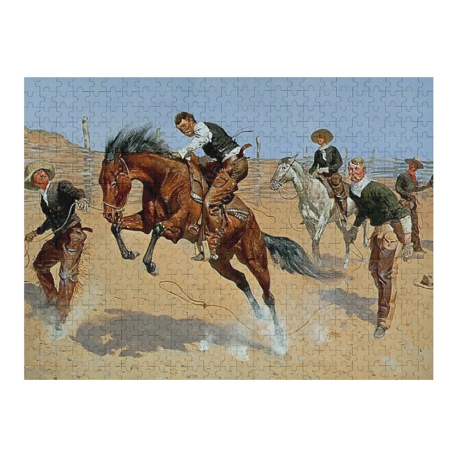 

Frederick Remington Western Art “Turn Him Loose” Jigsaw Puzzle Anime Personalized Wooden Name Customizable Gift Puzzle