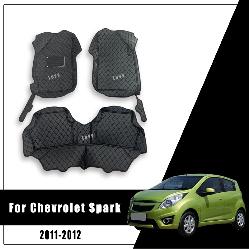 

Автомобильные коврики на заказ для Chevrolet Spark 2012 2011, кожаный ковер, аксессуары для салона автомобиля, коврик для ног