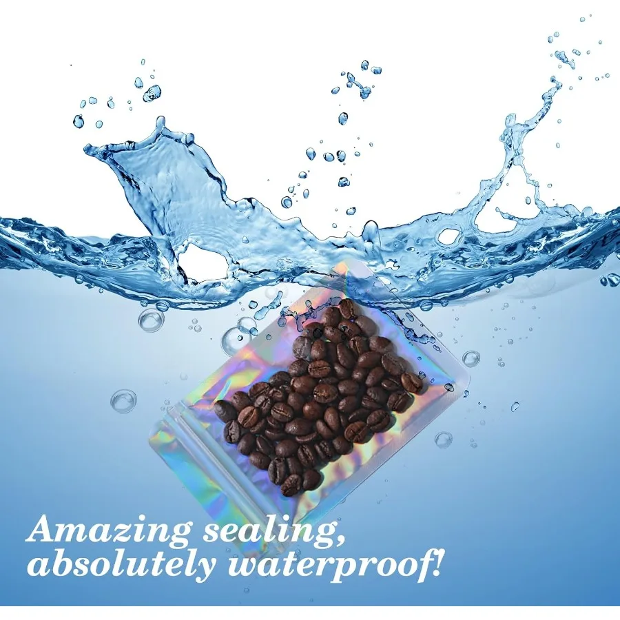 أكياس ثلاثية الأبعاد 100 قطعة أكياس مايلر 3 × 4 حقيبة قابلة للإغلاق مع حقيبة لصالح الحفلات لتخزين القهوة للشركات الصغيرة #5