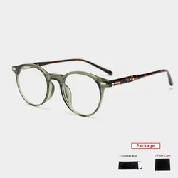 mimiyou TR90 Rivet Round Glasses Frame Women Vintage Anti Blue Light Optical Eyewear Men Eyeglasses Frame UV400 Computer Glasses