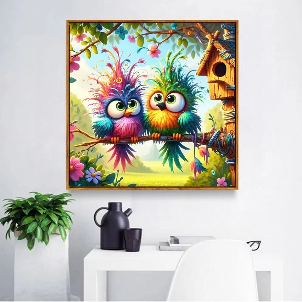 Paint by Numbers Kit for Adults，children，Beginner to Advanced NumberOil Paintin ，Home Decor DIY Art Bird Animal Oil Paintin