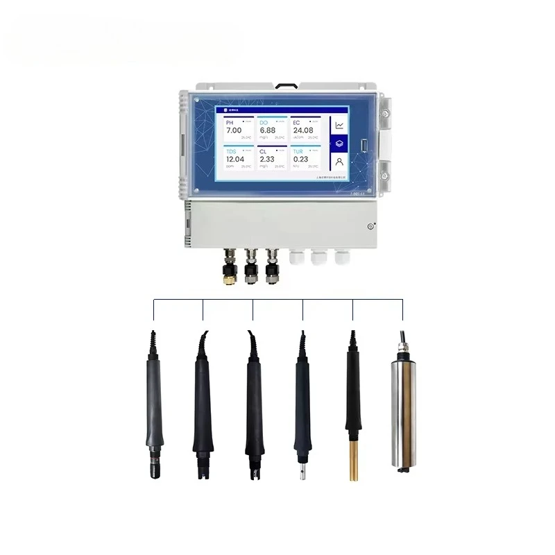 Multi-parameter water quality online analyzer with pH TDS ORP EC DO CL turbidity multi-parameter analyzer