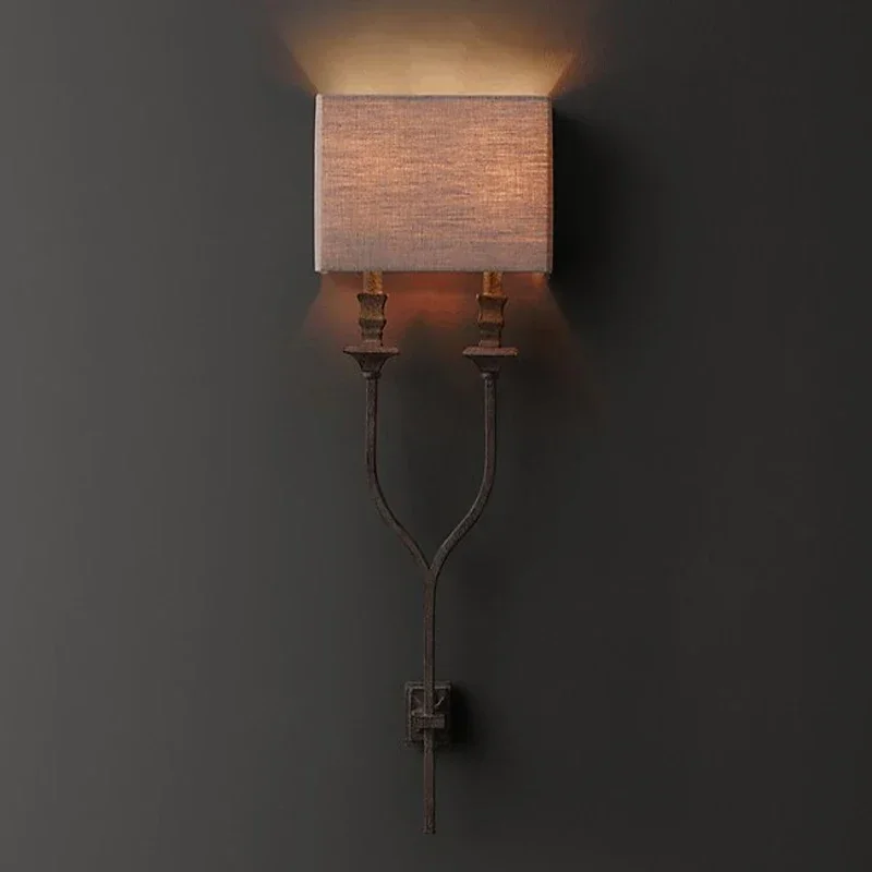 French classical wall lamp, exotic retro bedroom bedside lamp dining room wall lamp Nordic aisle, kinkiety na ścianę מנורת קיר조명