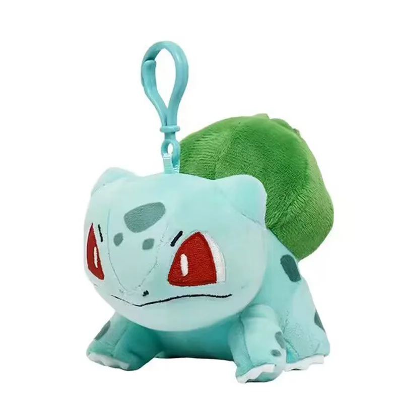 Plush Anime Pokemon Pikachu Mew Psyduck Squirtle Bulbasaur Stuffed Toys School Bag Backpack Pendant Dolls Keychain Gifts