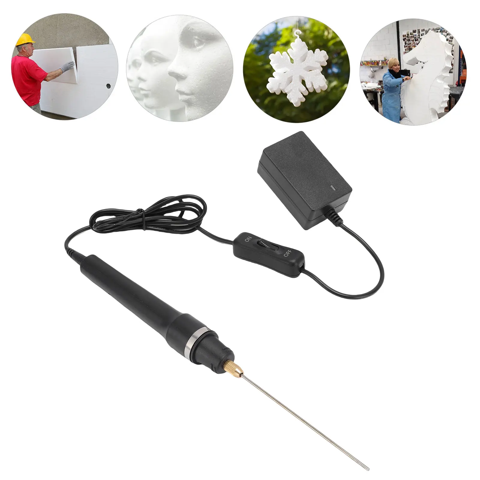 

Foam Cutter Hot Wire Foam Cutter Accurate Clean Cutting Electric Foam Cutting Tool Set with 3 Replaceable Pens for Arts Crafts