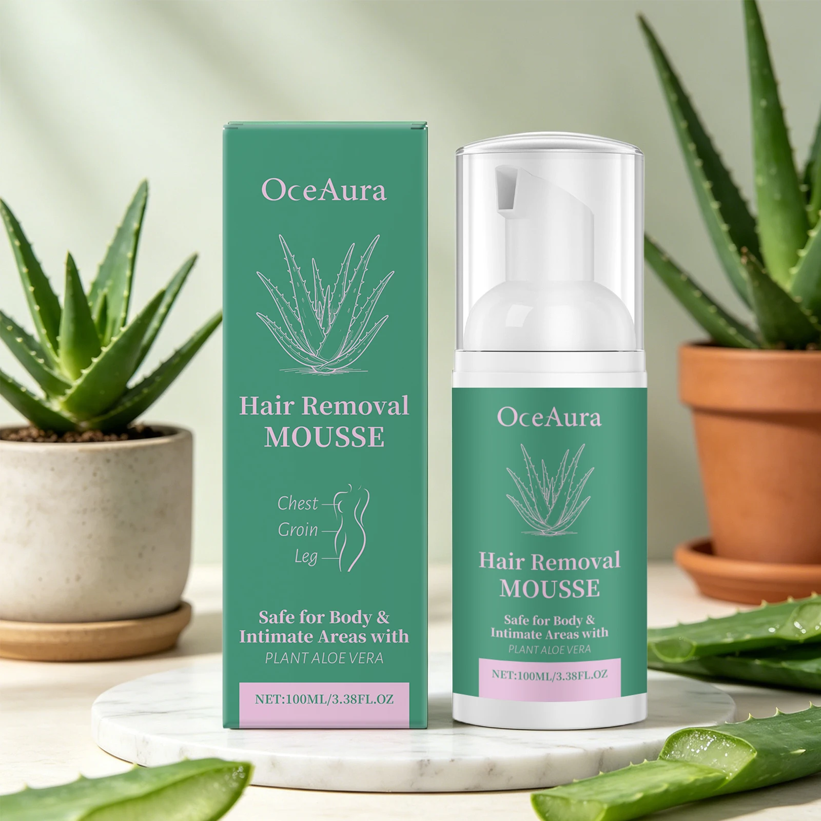 Aloe Vera Hair Removal Mousse - огляд і ціна Hair Care With Aloe Vera