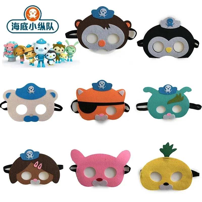 Octonauts أنيمي الشكل قناع الأطفال هالوين لعب الأدوار ازياء الرأس مع قناع ل Kwazii Barnacles Dashi Peso تأثيري عباءة