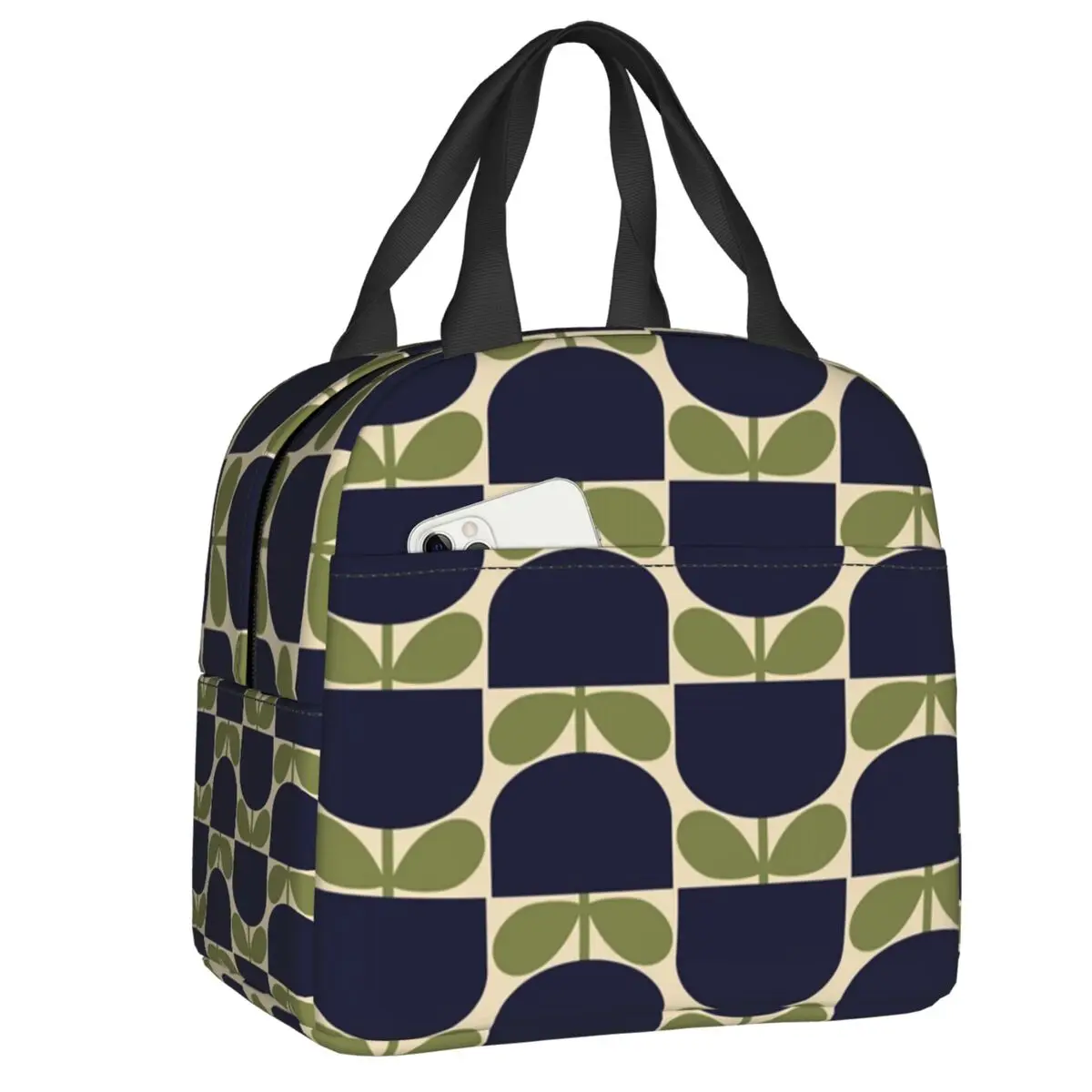 Custom Orla Kiely Multi Stem Flowers Lunch Bag Men Women Warm Cooler Insulated Lunch Box for Adult Office