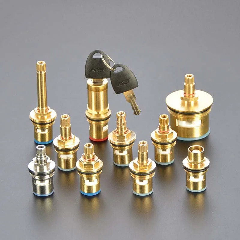 Universal Replacement Tap Valves Brass Ceramic Disc Cartridge Inner Faucet Valve For Bathroom Kitchen Clockwise/Anti-Clockwise