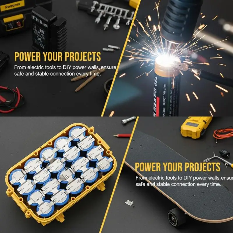 18pcs 15x18650 Lithium Battery Holder Case with BMS PCBA Nickel Connector DIY Efficient Rechargeable Pack Building Kit