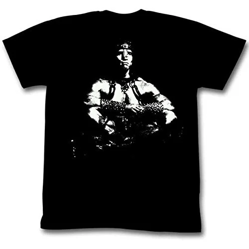 Conan Men's Sitting Bull Slim Fit T-Shirt arge Black Summer Fashion Funny Printing Casual Cotton T Shirt
