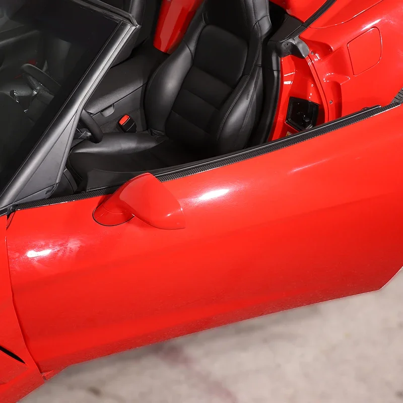 진짜 탄소 섬유 창 트림 외부 장식 스티커, 자동차 개조 액세서리, 쉐보레 콜벳 C6 2005-2013