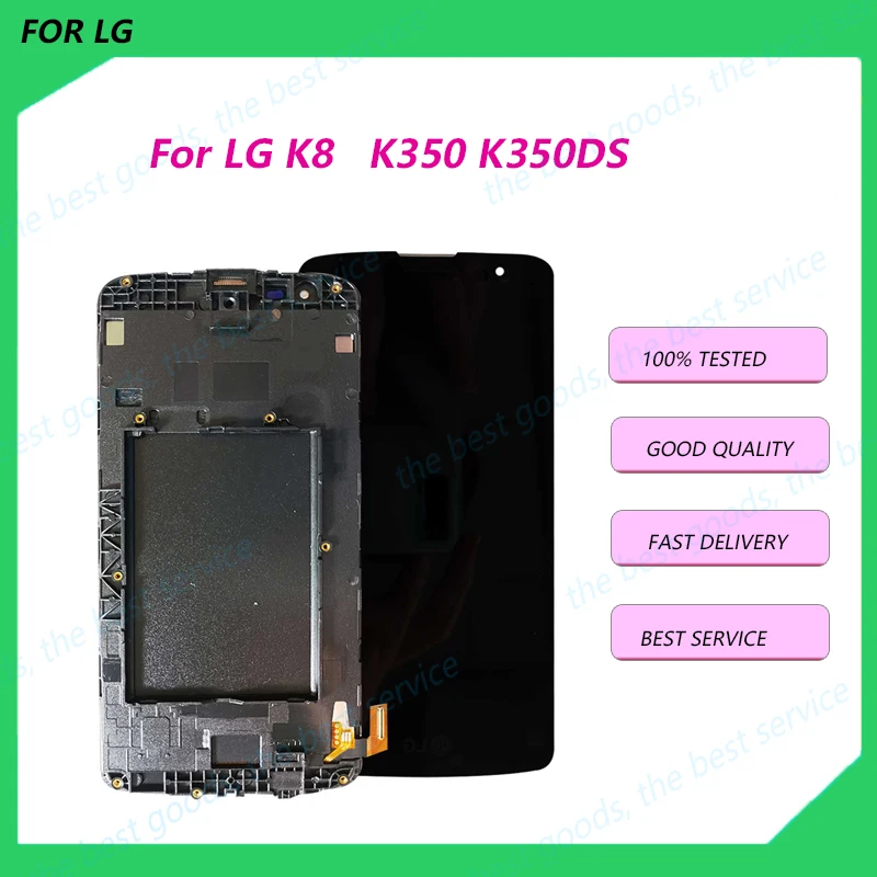 

For LG K8 K350 LCD Display Touch Screen Digitizer Assembly With Frame For LG K8 2016 LCD Display