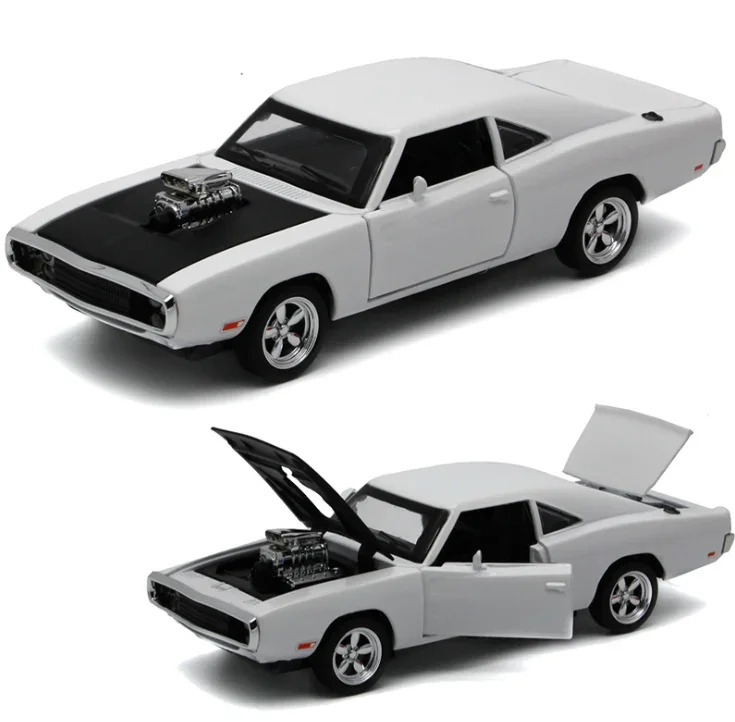 1:32 Fast&Furious Dodge Charger Car Model Diecast Alloy Horses Muscle Vehicle With Sound Light Pull Kid Toy Gift Collection