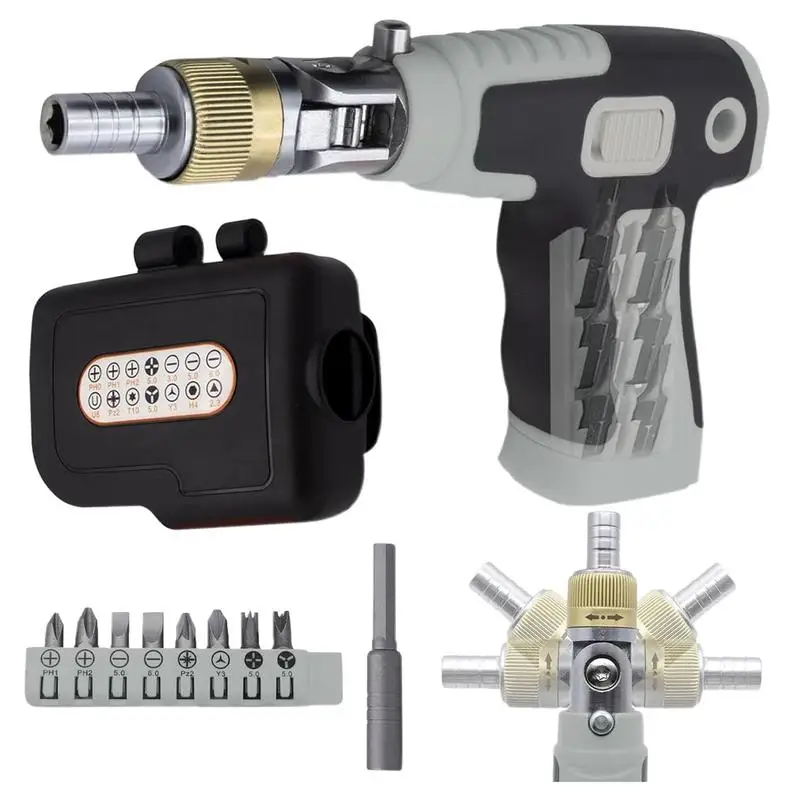 

Screw Driver Set All-in-1 Strong Magnetic Ratchet With 14 Various Sizes Bits Electronics Computer Tools Repair Kit Ergonomic Nut
