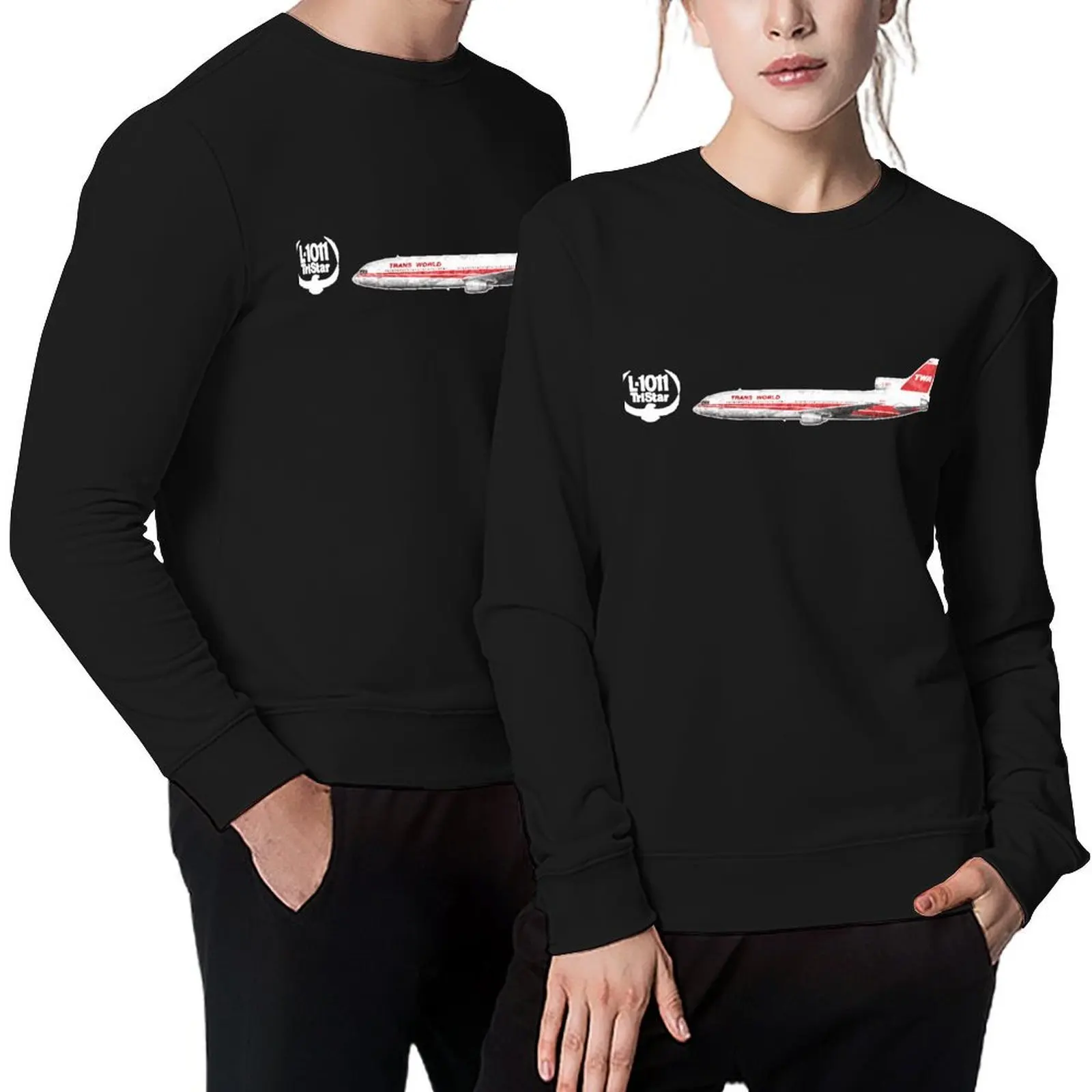 

TWA L-1011 Tristar Airliner Pullover men's autumn clothes mens clothes men's sweat-shirt set men clothing hooded sweatshirt
