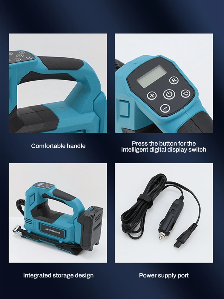 Automatic Cordless Inflator Electric Air Pump Handheld Car Tire Air Compressor For Makita 18V Battery