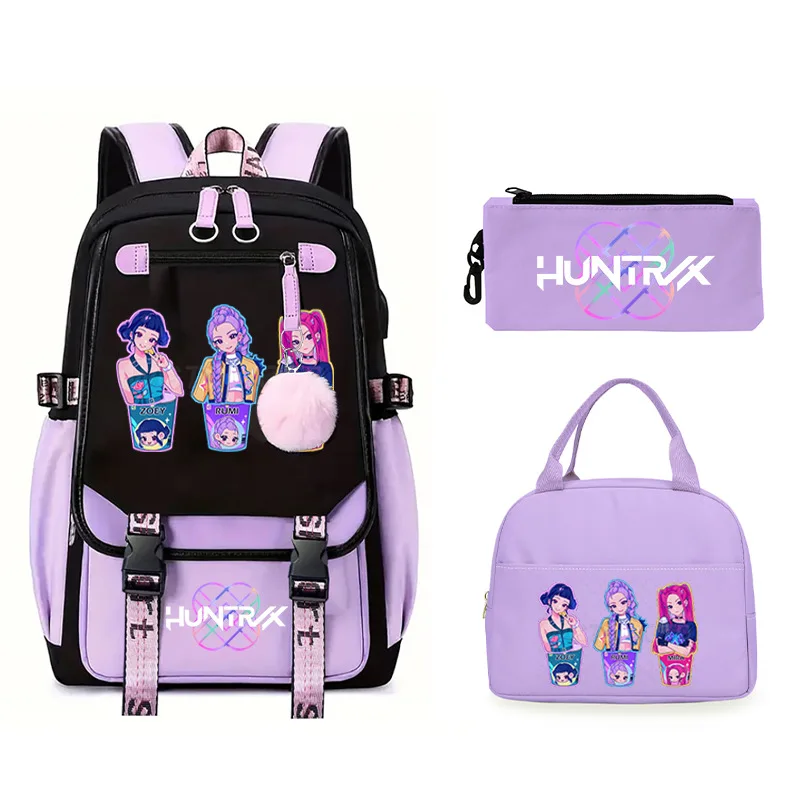KPop Demon Hunters Rugzakken Studenten Rugzak met grote capaciteit K-Pop Demon Hunters Fans Gift Meisjes Schooltassen Reisrugzak