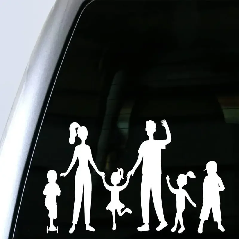 Sticky Bomb Cool Family Mom Dad Kids Having Fun Love Cute Vacation Vinyl Sticker Decal White For Car Bumper Truck Laptop Phones