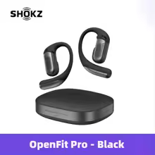 Shokz OpenFit Pro オープンイヤー ワイヤレスイヤホン 【ブラック】 特別割引