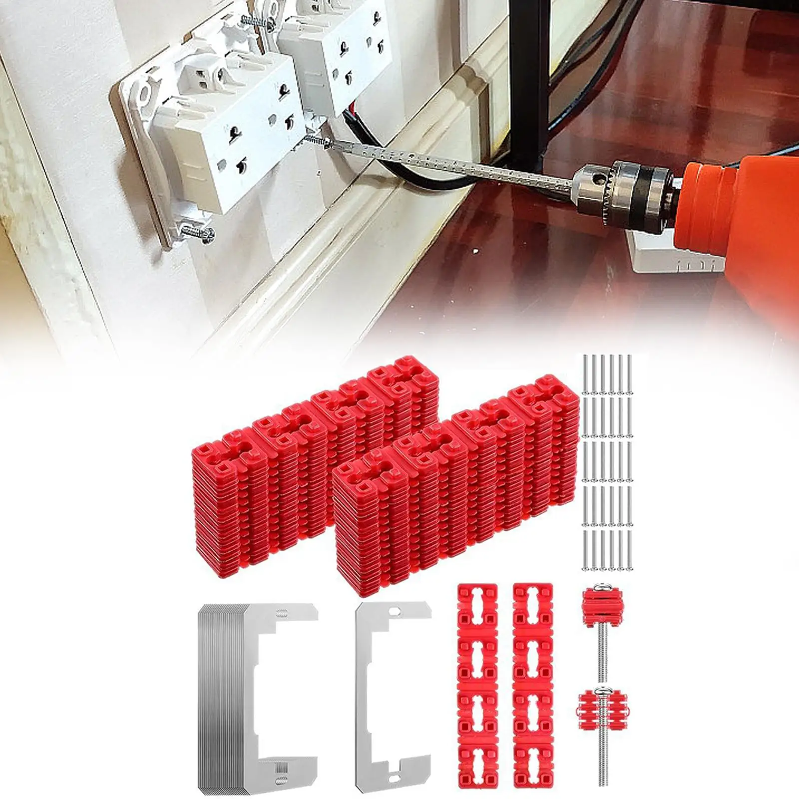 Metalen wandplaatafstandhouders Set Elektrische afstandhouderset Praktisch accessoire Handige afstandhouders Levelers voor professionals