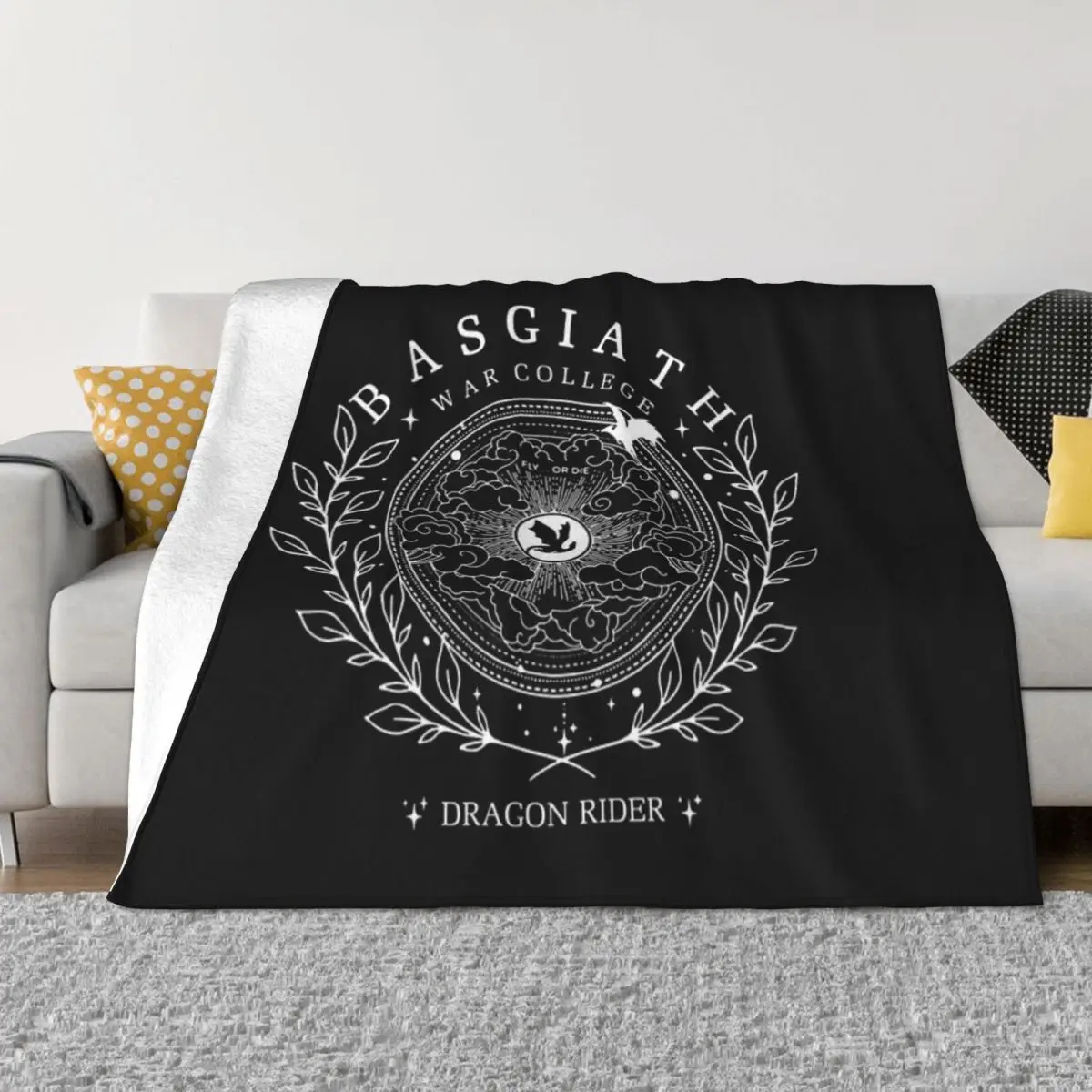 Basgiath War College Fourth Wing Dragon Rider Fantasy Book Lover Bookish Gift Blanket Bedspread On The Bed Outdoor Aesthetic